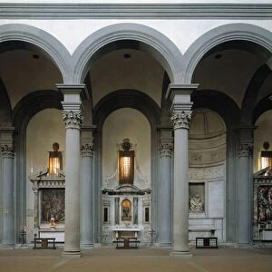 Interior view of the Church of Santo Spirito, nave on the right