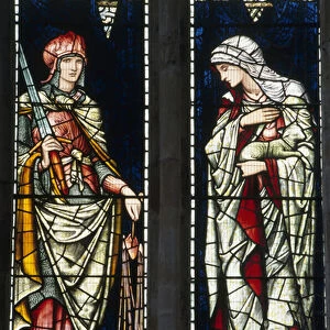 Ireland, County Waterford, Lismore, Cathedral of St Carthage, stained glass window by Edward Burne-Jones in Protestant cathedral