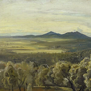 Italian Landscape, 1833 (oil on paper laid down on paperboard)