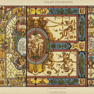 Italian Renaissance, Stained Glass (colour litho)