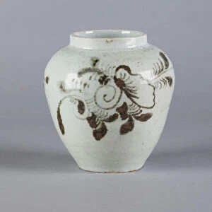 Jar with floral design, Yi dynasty, 1392-1910 (ceramic)