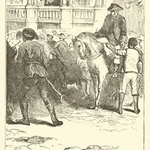 John Adams opposing the Stamp Act from the Old State House, Boston, Massachusetts, 1765 (engraving)