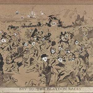 Key to the Blaydon Races (ink and chalk on paper & board)