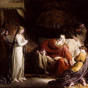 King Lear and his Three Daughters (oil)