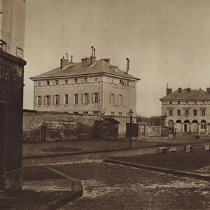 La barriere d Italie en 1866, avec les Pavillons de Ledoux (b / w photo)