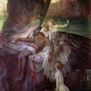 The Lament for Icarus (colour litho)