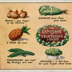 The Language of Vegetables and Fruit (colour litho)