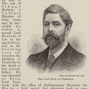 The late Earl of Pembroke (engraving)