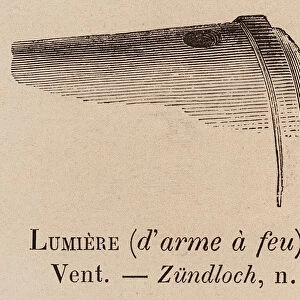 Le Vocabulaire Illustre: Lumiere (d arme a feu); Vent; Zundloch (engraving)