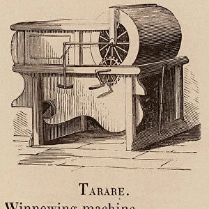 Le Vocabulaire Illustre: Tarare; Winnowing machine; Schwingmaschine (engraving)