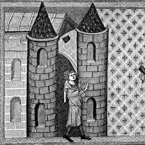Leper House, 13th century (engraving)