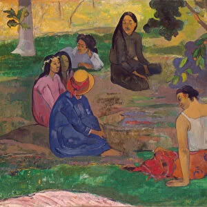Les Parau Parau (The Gossipers), or Conversation, 1891 (oil on canvas)