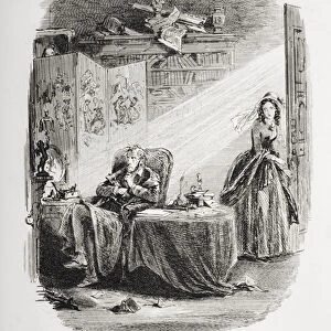 Let him remember it in that room years to come, illustration from Dombey