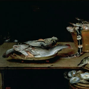 Still Life with Fish (oil on canvas)