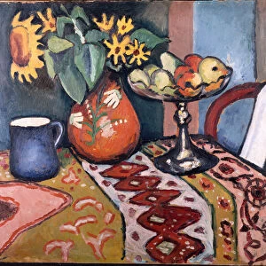Still Life with Sunflowers II, 1911 (oil on board)