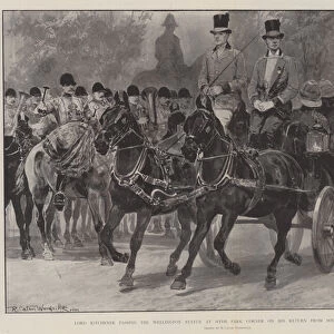 Lord Kitchener passing the Wellington Statue at Hyde Park Corner on his Return from South Africa, 12 July (litho)