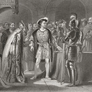 Lord Thomas Fitzgerald renouncing his allegiance to Henry VIII in 1534, from The