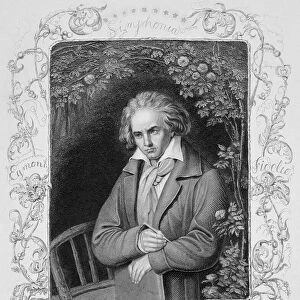 Ludwig van Beethoven (1700-1827) engraved by Albert Henry Payne (1812-1902) (engraving)