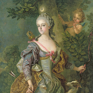 Luise Henriette Wilhelmine von Anhalt-Dessau (1750-1811) as Diana, 1765 (oil on canvas)