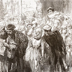 Luthers pamphlet: scene at the printing-house, illustration from