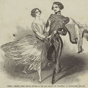 Mademoiselle Carlotta Grisi and M Silvain, in the New Ballet of "Paquita, "at Drury-Lane Theatre (engraving)