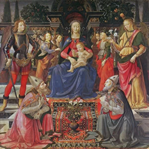 Madonna and Child with SS. Justus, Zenobius and the Archangels Michael and Raphael, c