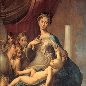 Madonna dal collo lungo (Madonna with long neck), painting by Girolamo Fra Mazzola dit