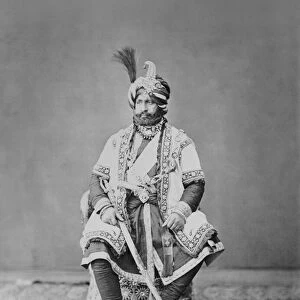 Maharaja of Jammu and Kashmir, 1877 (b / w photo)