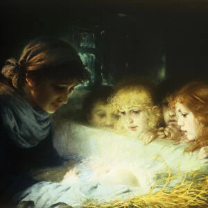 In the Manger, 1896 (oil on canvas)