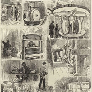 The manufacture and storage of gunpowder (engraving)