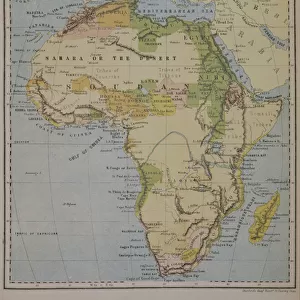 A Map of Africa to Illustrate the Travels of David Livingstone (1813-73)