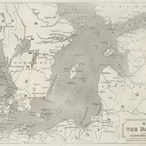 Map of the Baltic Sea (engraving)