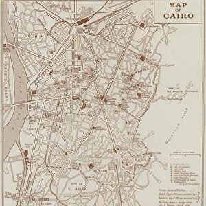 Map of Cairo (litho)