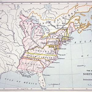 Map of the Colonies of North America at the time of the Declaration of Independence
