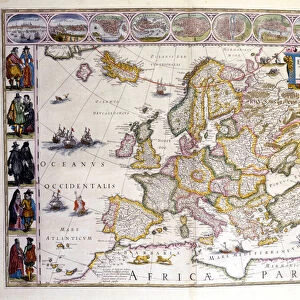 Map of Europe. Atlas by William Blaeu (1571 - 1638). Amsterdam 1635