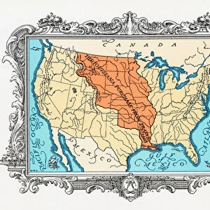Map of the Louisiana Purchase, 1926 (engraving)