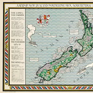 A Map of New Zealand, 1931 (colour litho)