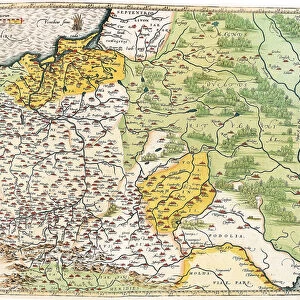 Map of Poland, 1570 (engraving)