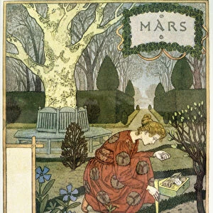 March (colour litho)