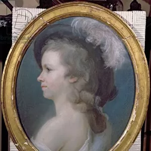 Marie Anne Paulze (1758-1836) as young girl (pastel on paper)