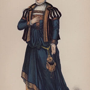 Marie, from Gotz von Berlichingen by Goethe (colour litho)