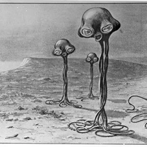 Martians, illustration from The War of the Worlds by H. G. Wells (1866-1946)
