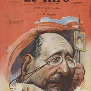 Maurice Rouvier, French politician. Illustration for Le Rire (colour litho)