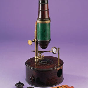 Microscope (wood, metal & glass) (see also 1113963)