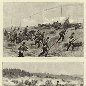 Military Manoeuvres at Aldershot, a Sham Fight (engraving)