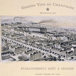Moet & Chandon company, Epernay, from La France Vinicole, published by Moet & Chandon (litho)