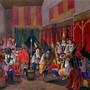 Moorish Wedding in Algeria, c. 1840-45 (w / c on paper)