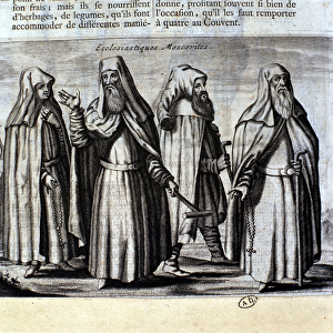 Muscovite clergy, engraving, 1636