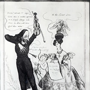 Music and Love or Two Rival Performers on one String and one Bow, caricature