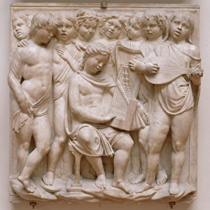Musical angels, relief from the Cantoria, c. 1432-38 (marble)